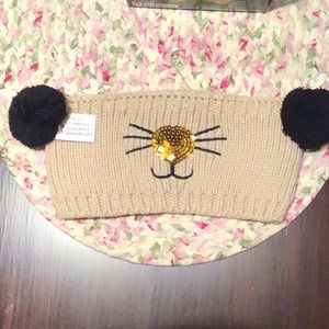 NEW headband with cat whiskers and sequin nose.